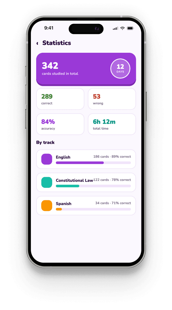 Memorize app screen