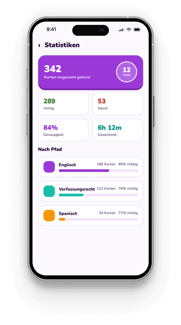 Bildschirm der Memorize-App