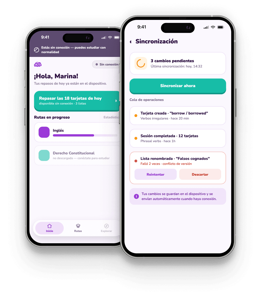 Pantalla de la app Memorize